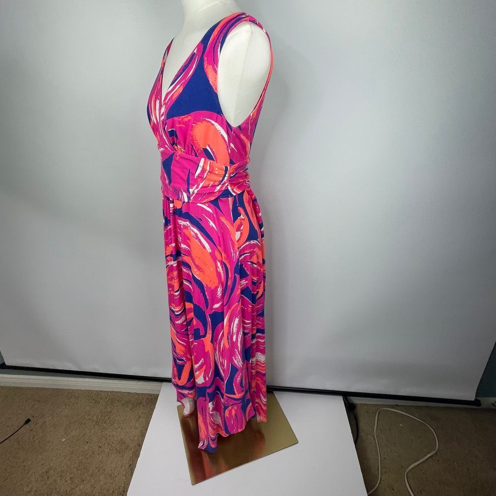 Lilly Pulitzer Pink and Blue Midi Dress - Picture 7 of 14